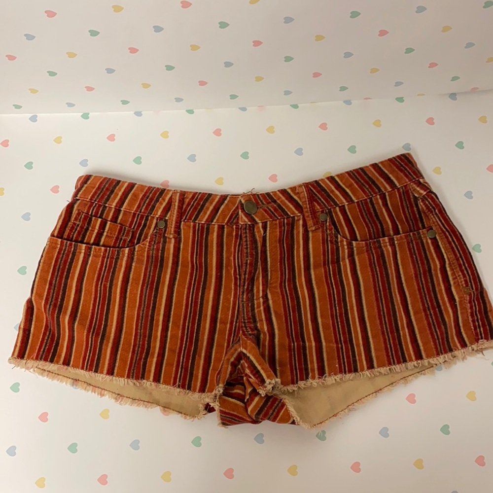 Brown striped shorts